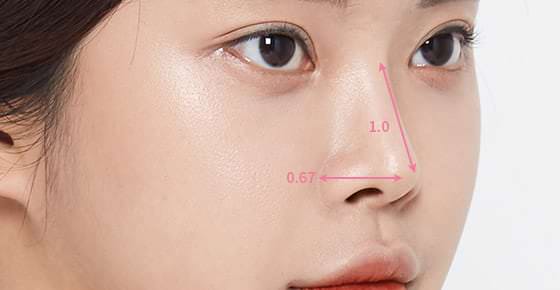 Thẩm mỹ nâng mũi cân nhắc đến từng tỷ lệ, vị trí của phần đầu mũi lý tưởng nhất